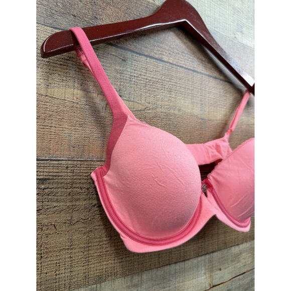 Victorias Secret Body By Victoria Demi Bra 32DD Pink With Lace & Charm Accent - Picture 2 of 7